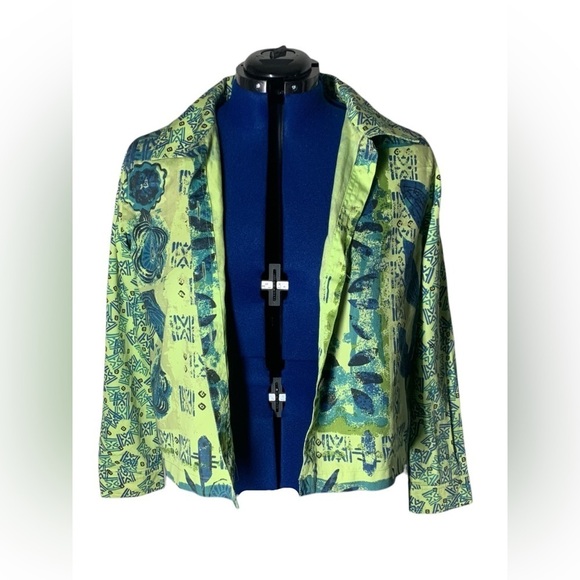 Jane Ashley Casual Lifestyle Green Blue Floral - Picture 15 of 16